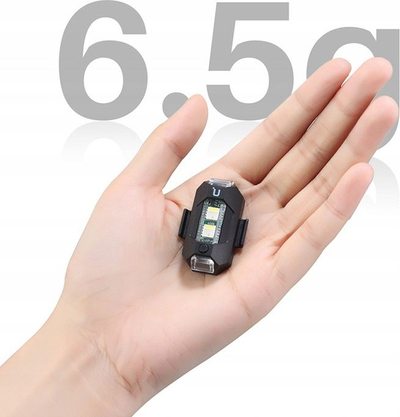 Lampë LED stroboskop për dron Ulanzi DR-02, USB Type-C, me shumë ngjyra, e zezë