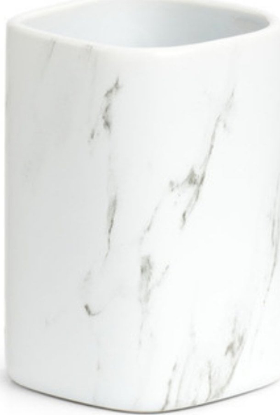 Gotë për furçat e dhëmbëve Home24 Marble, mermer, e bardhë