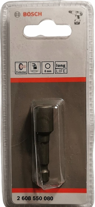 Përshtatës dado Bosch Extra Hard, 50mm, 8mm me magnet, gri
