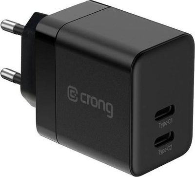 Karikues muri Crong Ultra Compact GaN 35W, 2x USB-C PD 3.0, i zi