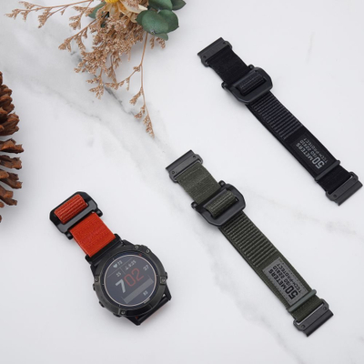 Rrip ore Tech-Protect Scout Quickfit për Garmin Fenix 3 5X 6X 7X, najlon sport, portokalli