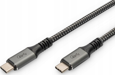 Kabllo Digitus USB 4.0 Type C, 20 Gbit/s, 8K, 60 W, gri