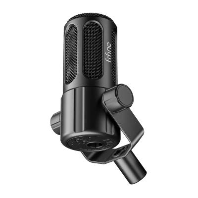 Mikrofon dinamik Fifine Amplitank Tank1, për streaming dhe podcast, XLR, i zi