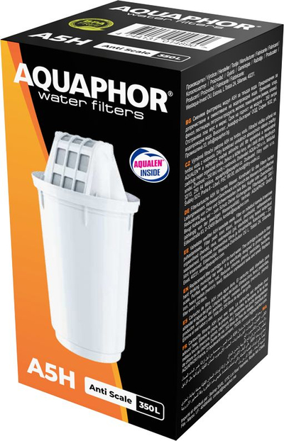 Fishek filtrues uji Aquaphor A5H, 1 copë, kapacitet 350L, i bardhë
