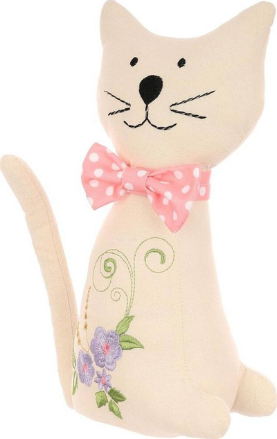 Figurinë mace për zbukurim Saska, 28cm, pranverë Pashkë, e bardhë
