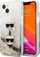 Капак за телефон Karl Lagerfeld Liquid Glitter Karl &amp; Choupette, за iPhone 13 Mini 5.4", тврда маска, златна боја