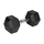 Doreza hekuri Rebel Active HEX, set 2x15kg, të veshura me gomë, të zeza