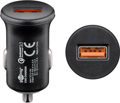 Полнач за ѕид Goobay Quick Charge 45162, 1x USB A, QC 3.0, бел