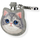 Mbajtëse AirTag Nimmy mace me sy të mëdhenj, për Apple AirTag, gri