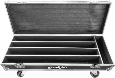 Valixhe transporti Evolights Glaze Bar Case 4in1, për 4 LED bare drite, me rrota, e zezë