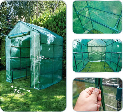 Serë Neo Greenhouse 15-911, 143 x 143 x 195 cm, me 4 rafte