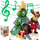 Dekor për Krishtlindje Reindeer Playing, figurë muzikore, shumëngjyrëshe