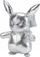 Lodër plushe Pokémon Pikachu 25th Anniversary, 20 cm, edicion koleksionist, argjendtë