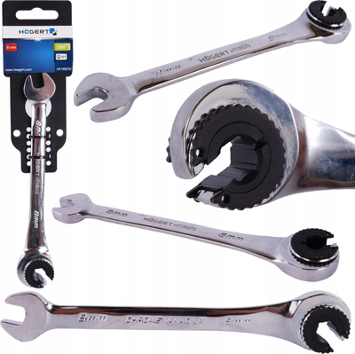 Çelës kombinim Hogert Technik HT1R071, 10mm, 160mm, ngjyrë argjendi