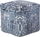 Tabure SANAWAN Pouffe, 45 x 45 x 45 cm, dizajn gjeometrik, blu