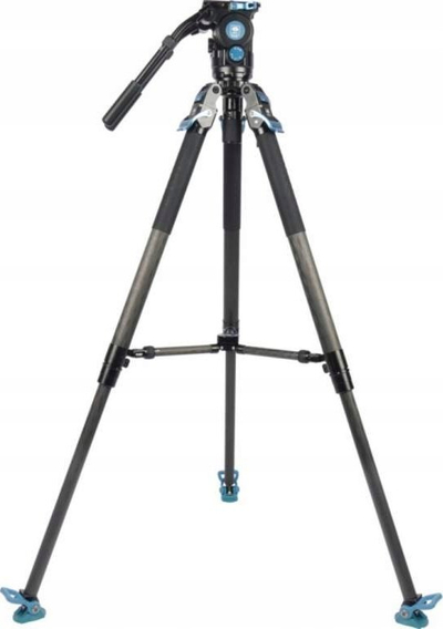 Stativ video Sirui SVT-75 Pro me kokë fluide SVH15, fibra karboni, 75mm, i zi