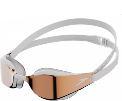 Syze noti Speedo Fastskin Hyper Elite Mirror, IQfit, anti mjegull, të bardha ari