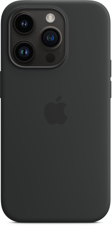 Силиконска маска Apple со MagSafe за iPhone 14 Pro, темно сина боја