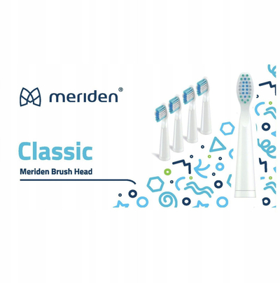 Koka furçe elektrike Meriden Sonic Classic Tips 9 Plus, set 4 copë, për fëmijë dhe junior