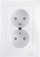 Prizë e dyfishtë Schneider Electric SEDNA 16A 250V (SDN2800670), e hirtë e errët