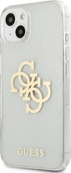 Këllëf telefoni Guess Hard Cover Big 4G, TPU, me shkëlqim, transparent për iPhone 13 Mini