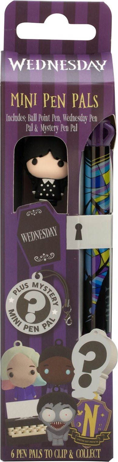 Figurinë koleksionuese Wednesday Mini Pen Pals, set mister, për stilolaps