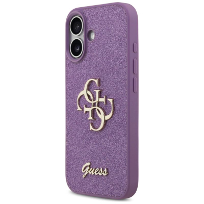 Kapak telefoni Guess Fixed Glitter Big 4G GUHCP17SHG4SGL, për iPhone 17, me shkëlqim, lejla