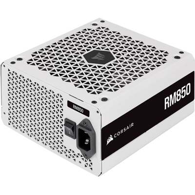 Напојување Corsair RM850 2021, 850W, 80PLUS Gold, 140mm вентилатор, бело