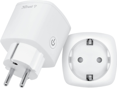 Set priza smart Trust Smart WiFi Socket EU, 2 copë, WiFi, e bardhë