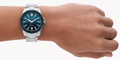 Orë për meshkuj Armani Exchange Spencer hAA170, e argjendtë
