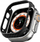 Маска PITAKA Air Case за Apple Watch Ultra 49mm, арамидни влакна, тенка, црно сива