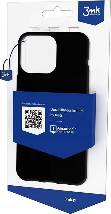 Mbulesë mbrojtëse 3MK Matt Case për Apple iPhone 14 Max, TPU, mat, e zezë