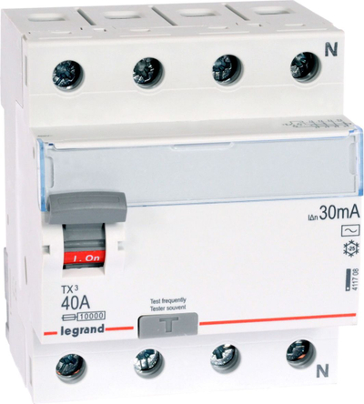 Ndërprerës Legrand RCD 4P, 40 A, 0.03 A, tip AC
