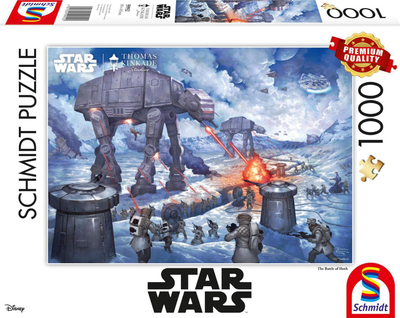 Puzzle Schmidt Spiele Thomas Kinkade Disney Star Wars The Battle of Hoth, 1000 copa, për moshat 12 e lart