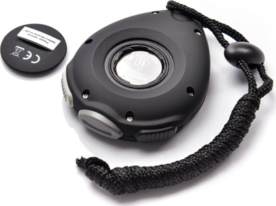 Kronometër digjital Meteor Stopwatch, mat 1/100 sekonde, i papërshkueshëm nga uji, ngjyrë e zezë