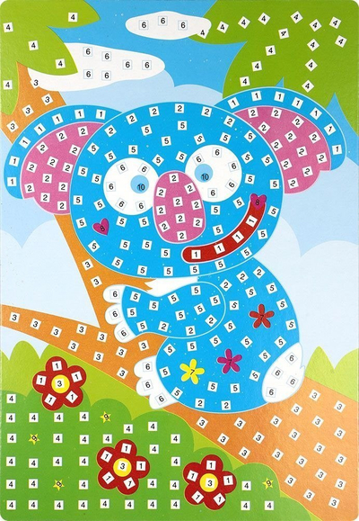 Set kreativ me mozaik shkumë Koala Fun&amp;Joy, rreth 400 ngjitëse, për fëmijë