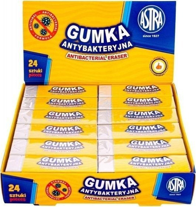 Gomë Astra Antibacterial, për laps grafiti, 1 copë, e bardhë