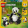 Set LEGO Creator Wild Animals Panda Family, 3in1, lodër ndërtimi, shumëngjyrësh