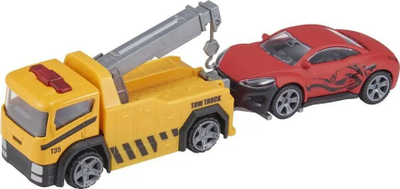 Set lodrash Teamsterz Recovery Tow Truck, metal die-cast, kamion çarrë tërheqës me makinë sportive, shumëngjyrësh