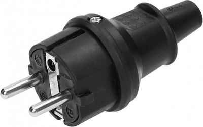 Prizë mini Orno Uni Schuko, IP44, 16A 230V, e zezë, set 25 copë