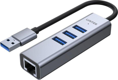 HUB Unitek (H1906A), 1 x RJ-45, 3 x USB - A 3.0