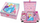 Set ditari për kalamaj Pulio Pecoware Princess, kuti me rafte, stilolaps me 4 ngjyra, rozë