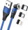 Kabllo magnetike RealPower 3A, 2m, me adapterë, blu