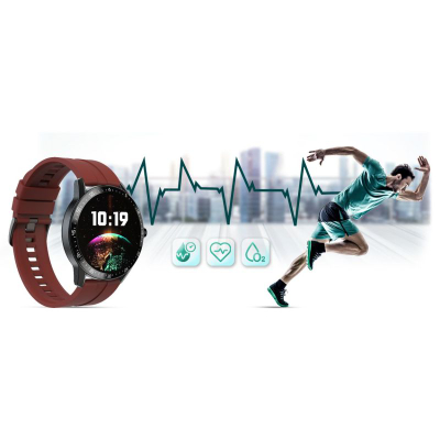 Smartwatch G.Rossi SW018-4, ekran 1.28", IP68, i kuq