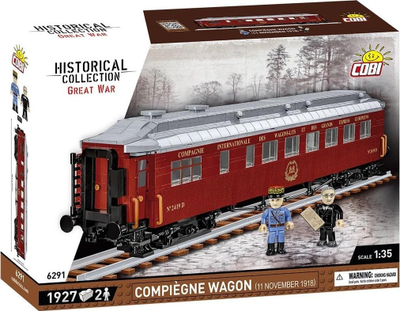 Set ndërtimi COBI Compiègne Wagon 6291, 1927 blloqe, shkallë 1:35, shumëngjyrësh