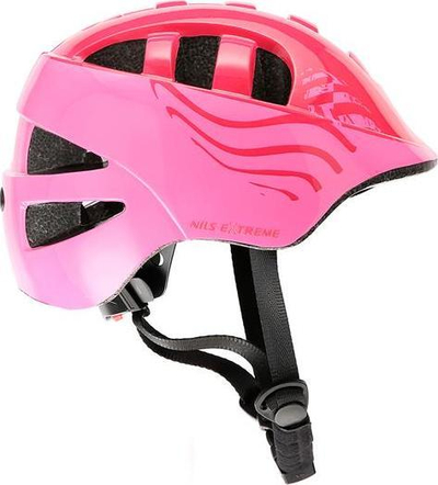 Helmet biçiklete për fëmijë Nils Extreme MTW08 XS, 48-52cm, i rregullueshëm, rozë