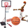 Комплет кошарка Dunlop Adjustable Basketball Set 3in1, прилагодлива висина 1.65 2.05 m, со топка и пумпа