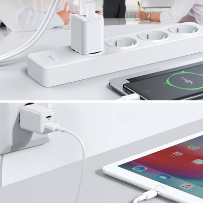 Karikues muri Joyroom L-QP303, 30W, 1x USB-A 1x USB-C, i bardhë