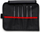 Set piskash plastike ESD Knipex, 5 copë, me këllëf, të zeza