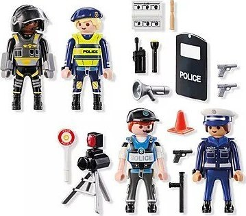 Set lodrash Playmobil Action Heroes Police 71730, figura policësh, me aksesorë